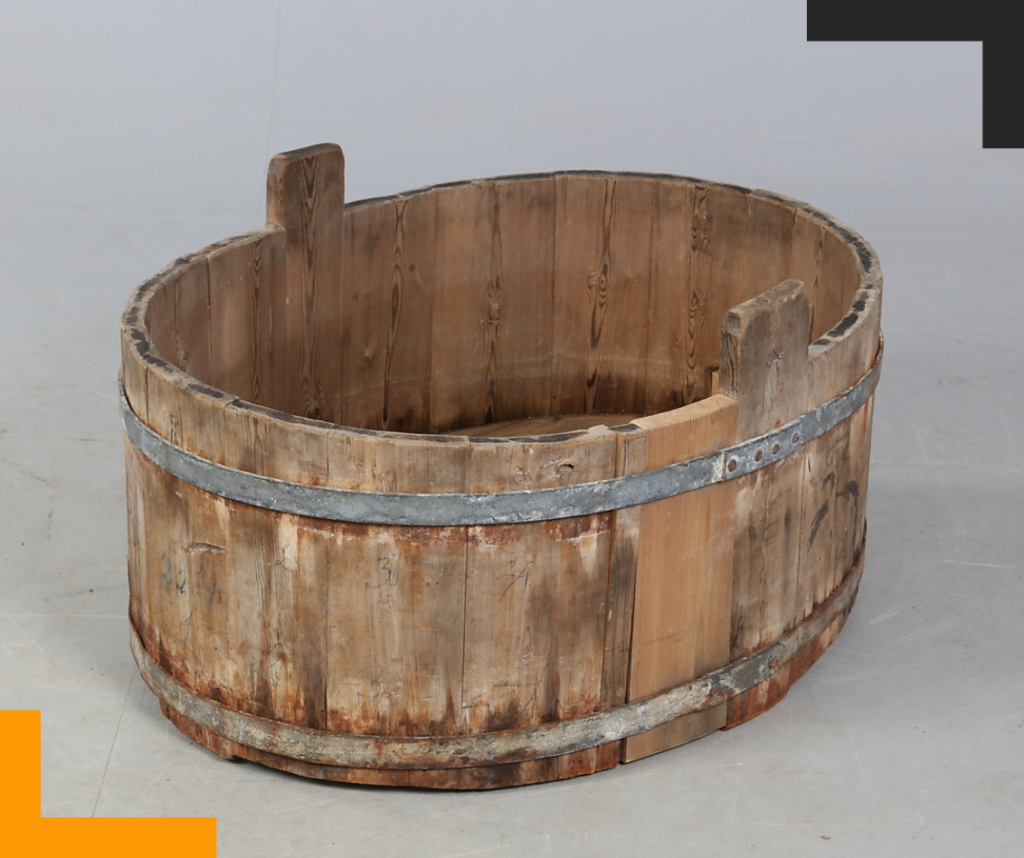 Historie koupelen - dřevěná vana